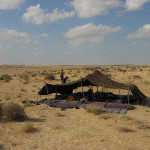 This old Bedouin tent, handwoven from camelhair, gives us vital shade for eating, meeting and siestas.