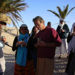 I did make one addition to Bedouin culture, teaching them to make ‘English tea’ at four o’clock, to go with our shortbread biscuits! Peter Bond on the left of the picture, Alan in centre.